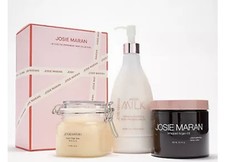 Josie Maran 3-Piec Body Set Sugar Balm Body, Hydrating Body & Whipped Oil NIB