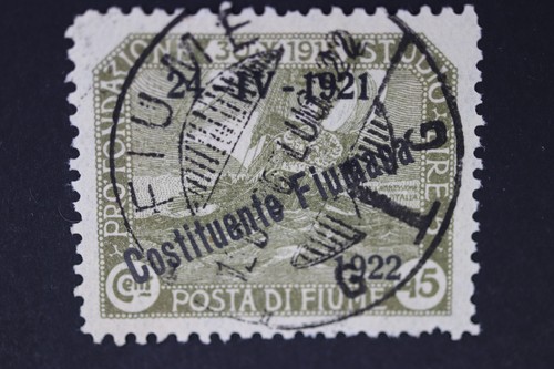 1921 FIUME POSTAGE STAMP #165 SOTN CONSTITUENTE FIUMANA