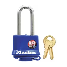 Master Lock 312Kalh Padlock, Keyed Alike, Long Shackle, Rectangular Steel Body,