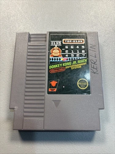 Donkey Kong Jr. Math NES Nintendo Game Cartridge Tested Vintage Authentic