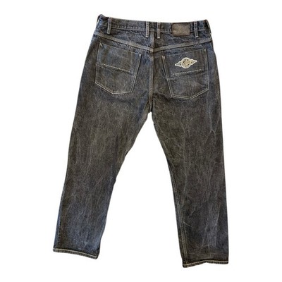 Vintage Sean John Jeans Mens 34x31 Black Baggy Embroidered