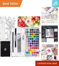 Elegant Watercolor Paint Kit: 84 Colors, Portable Design Child-Safe Features