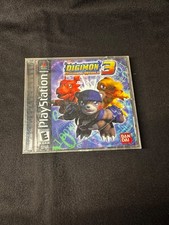 B6 Digimon World 3 Sony PlayStation 1 2002 PS1 with Manual Reg Card Black Label