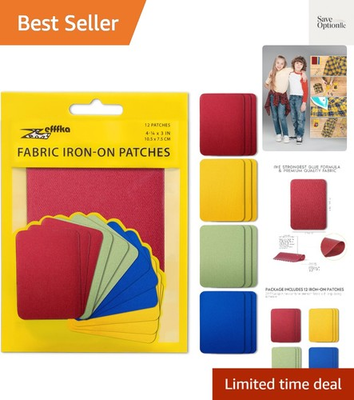#ad Quality Fabric Iron on Patches Inside amp; Outside Strongest Glue 100% Cotton Re... $17.99