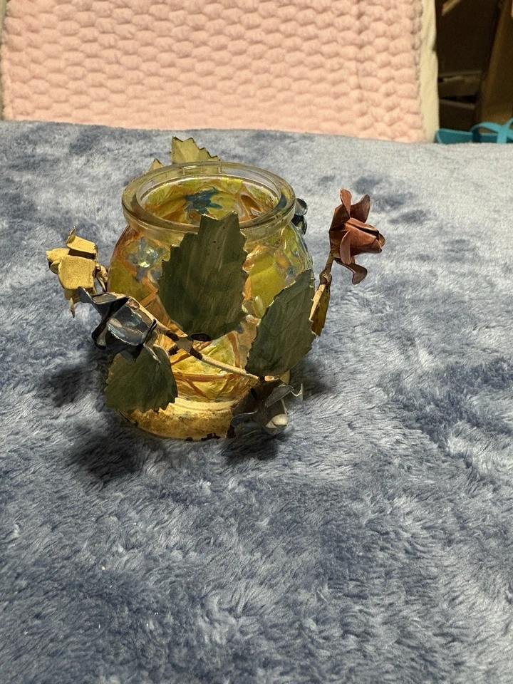 Rustic Rose Candle Holder - Image 2 of 3