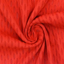 Fiery Red Famous Maker Stretch 3D Mesh Yoga Activewear Fabric