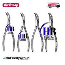Lot Of 4 Hu-friedy F301 Extraction Forceps Dental Surgical Serrated Beaks