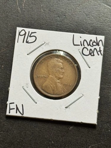 1915 Lincoln Wheat Cent Penny Nice FN Fine Better Date 1c Coin (Raw18954)