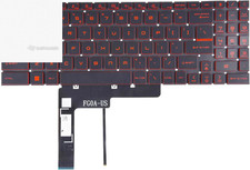 Backlit Keyboard for MSI Katana GF66 GF76 Pulse GL66 GL76 Sword 15 Red Letter US