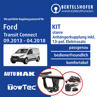 für Ford Transit Connect Typ V408 09.2013-04.2018 AHK Starr +13Pol Spez. E-Satz