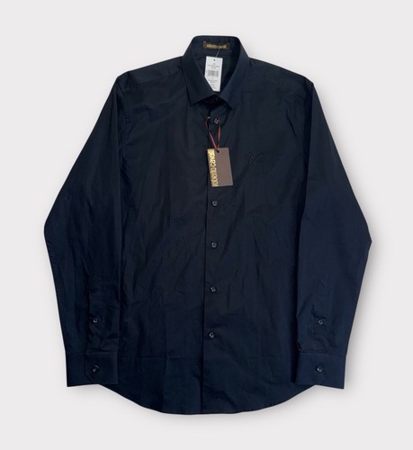 Roberto Cavalli, NEW Roberto Cavalli Button Down Long Sleeve Shirt Men’s Size 41 Black