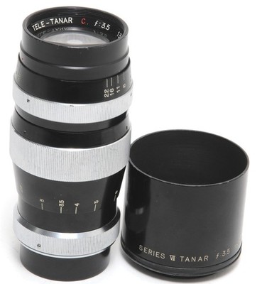 Tanaka Kogaku Tele-Tanar C 3,5/13,5cm lens w. hood , caps