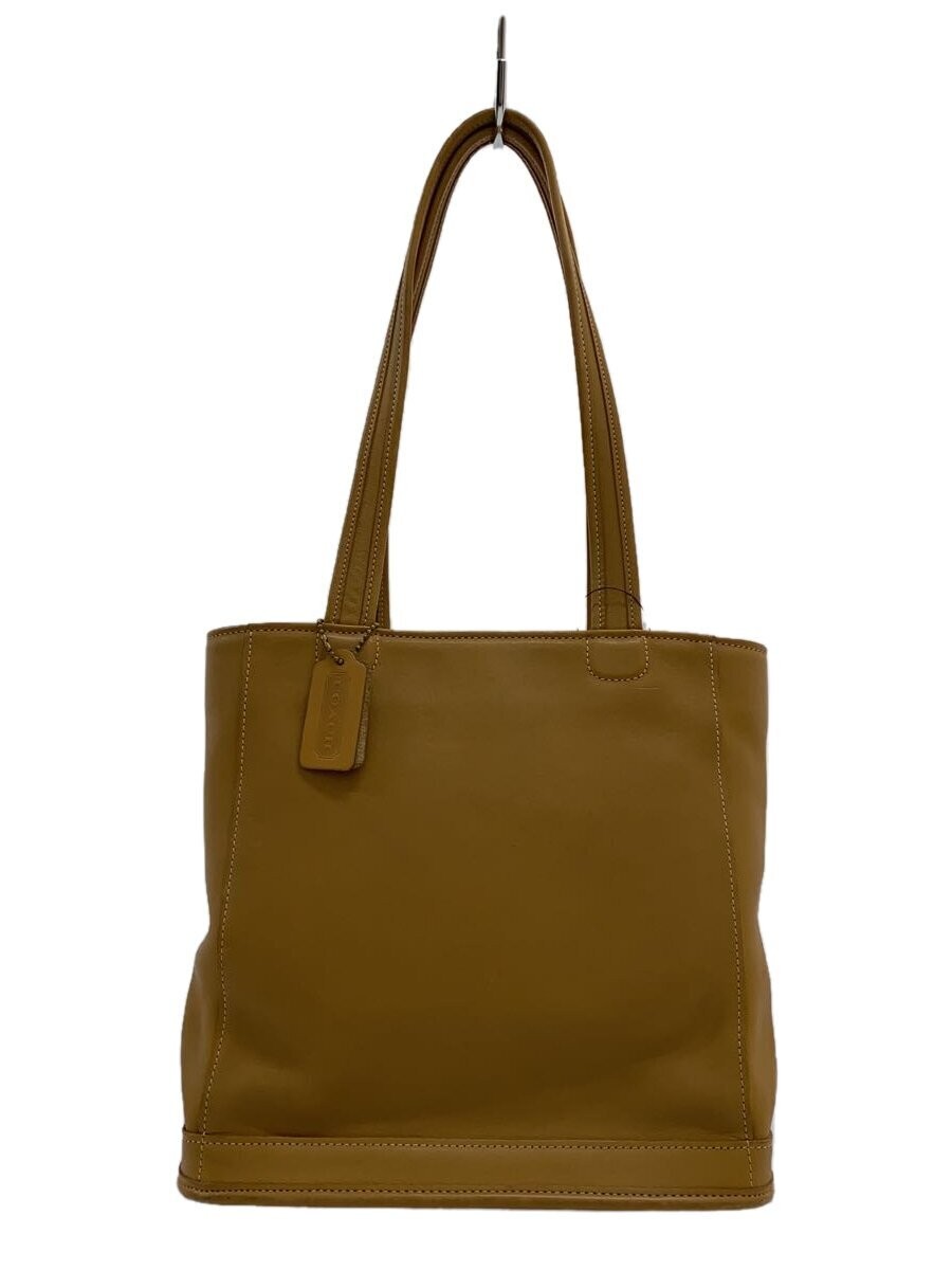 Coach Leather Tote Bag, Camel, 11.5x25.5x27.5 cm, Used