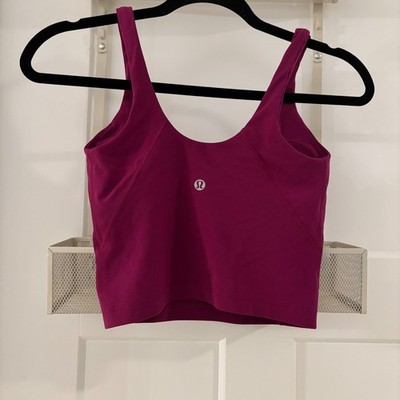 Lululemon Align Tank Top Cropped Purple Sleeveless Yoga Workout Women's Size 2