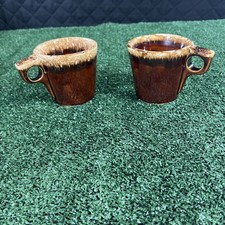 (2) Vintage Pair Of Hull Oven Proof Made In USA Coffee Mugs