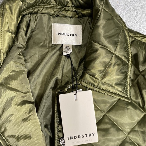 NWT Industry Republic Jacket Size S/P Green Puffer **MISSING 2 Buttons** - Picture 6 of 12