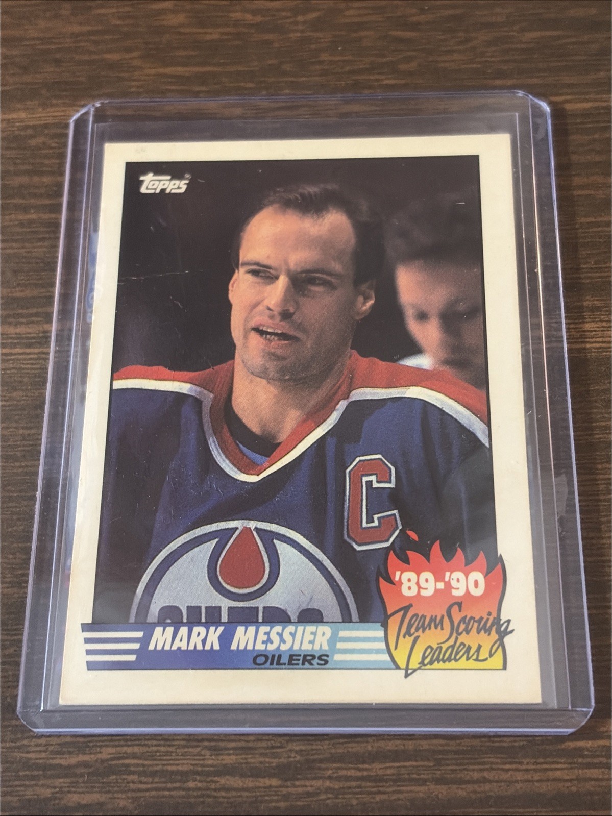 1990-91 Topps - Team Scoring Leaders Mark Messier #16 Edmonton Oilers