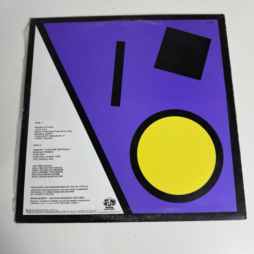 Split Enz True Colours Vinyl LP Mushroom Records 1980 L 37167 Purple Cover - Image 2 of 4