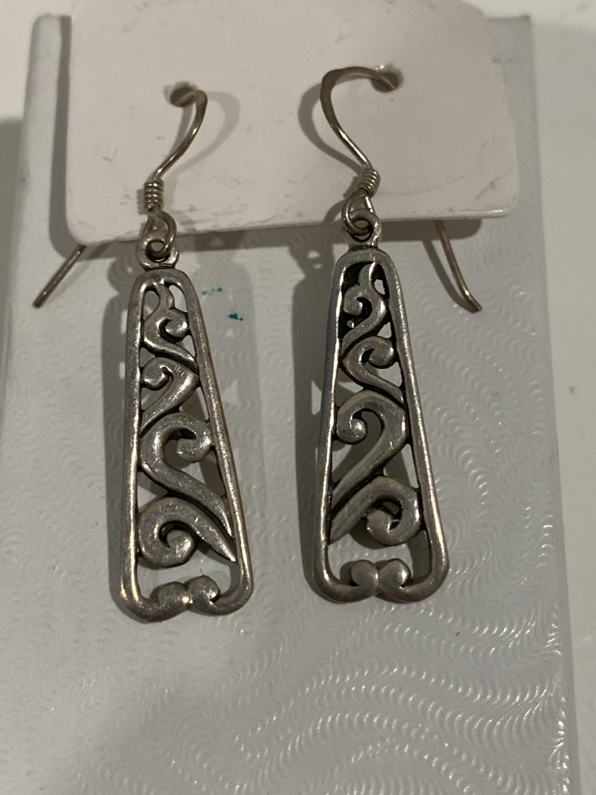 Primrose Sterling Silver  925 Scroll  Dangle Earr… - image 4