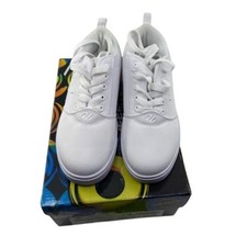 Heelys Pro 20 Skate Shoes Lace-Up Low Top Sneaker Triple White Unisex Kids Sz 5