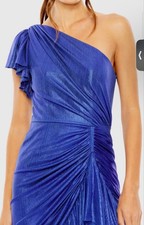 Women's Mac Duggal One Shoulder Dress XS Cobalt Blue