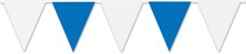 Blue White German Oktoberfest Theme Party Decoration 30 ft. Pennant Banner