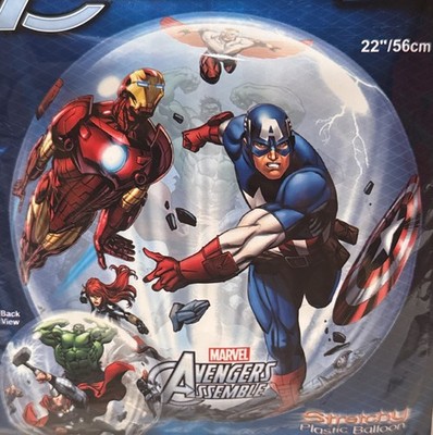 Marvel Avengers Assemble 22'' Latex Stretchy Plastic Round Balloon.  NEW