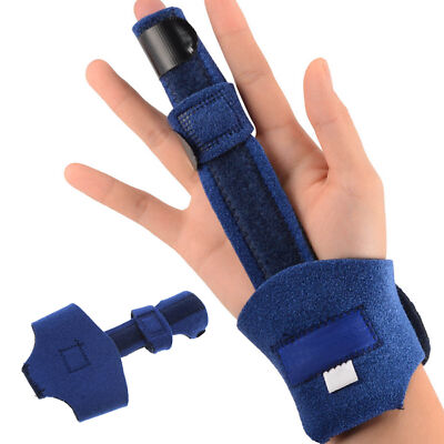 1er Fingerschiene Trigger Hand Finger Schiene Mallet Befestigung Gürtel Blau H