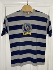 Vintage Mickey Inc Disney University T-Shirt L/XL Stripes Gray Blue