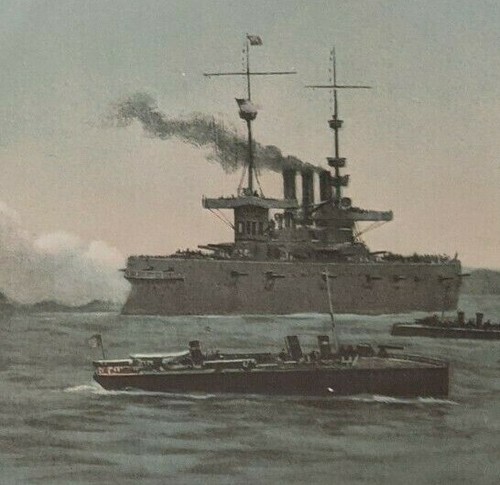 Print 1899 "USS New York" Sp. American War - 第 2/4 張圖片