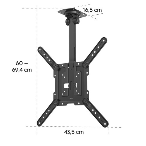 Hama TV Support Plafond 32 " 34 " 37 " 42 " PC Écran pour Couverture - Afbeelding 2 van 9