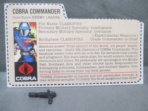 GI Joe COBRA COMMANDER Complete Red Back Filecard Sears Exclusive Vintage 1983 - Picture 9 of 10