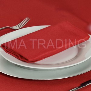 Details About Red Round Tablecloth 230cm 90 Inch 220gsm Polyester Table Cloth