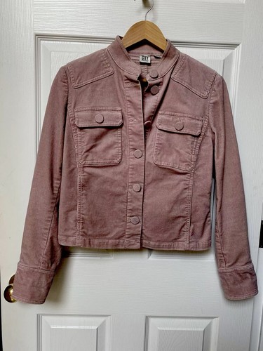 City DKNY Light PINK Corduroy Jacket Blazer Women Size 4 Cotton Great Quality