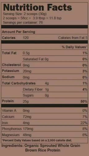 100% PURE ORGANIC RICE PROTEIN PRO ISOLATE NON-GMO HIGH PROTEIN VEGAN NONGMO USA - Image 2 of 4