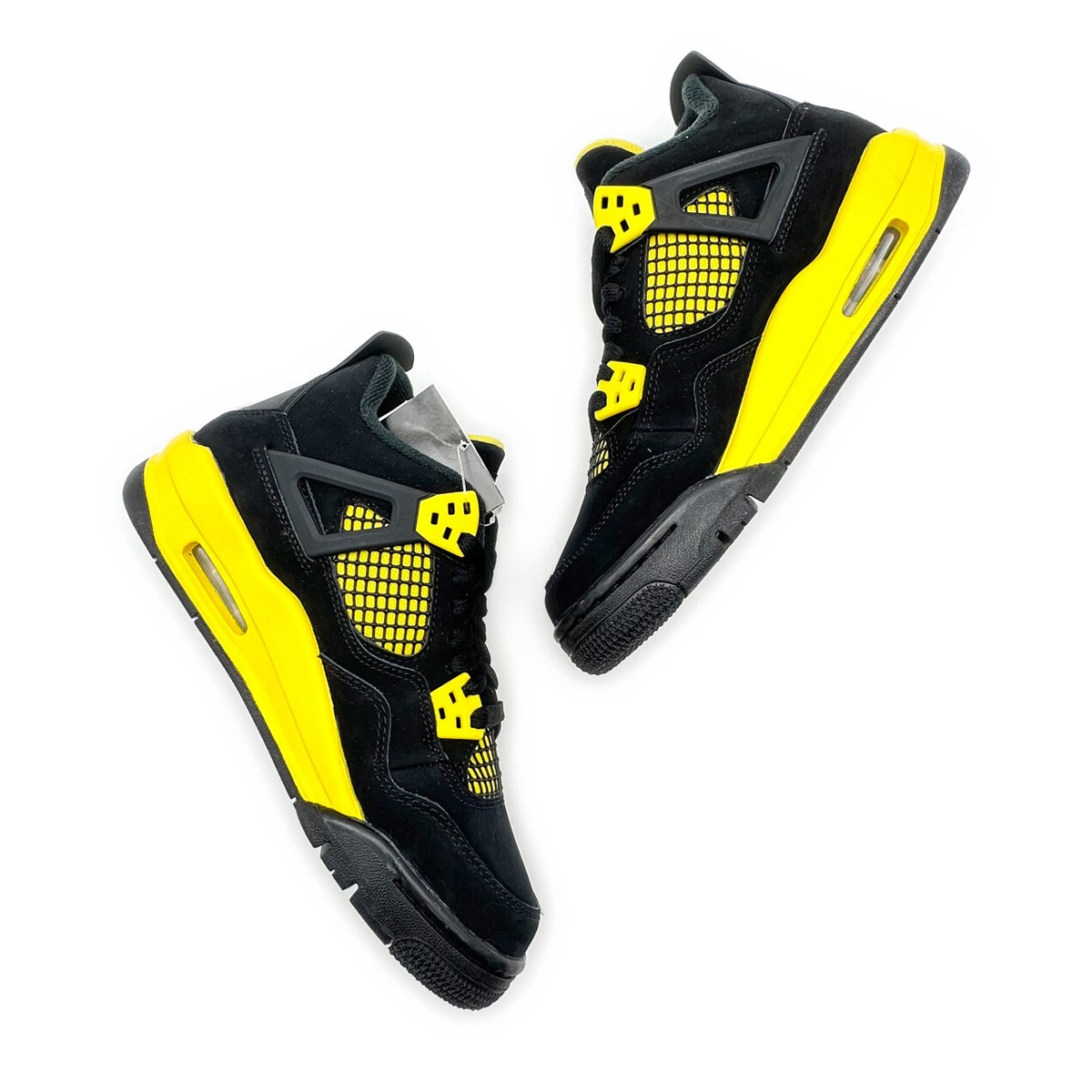 408452-017 Nike GS Air Jordan 4 Retro Thunder Black Gold 408452-017 Nike GS Air Jordan 4 Retro Thunder Black Gold