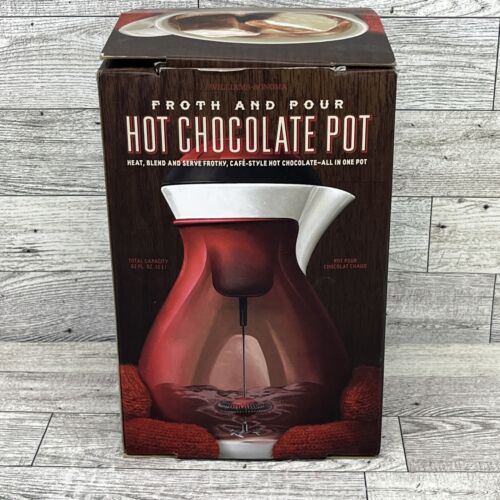 Williams Sonoma Froth And Pour Hot Chocolate Pot Cafe Style 32 Ounce Capacity - Picture 1 of 6