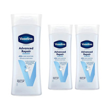 Vaseline Intensive Care Body Lotion Advanced Repair Fragrance Free 400ml, 3 pack