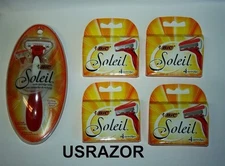 18 BIC Soleil Blades Cartridges Shaver Refills Fit Schick Quattro Women Razor 4