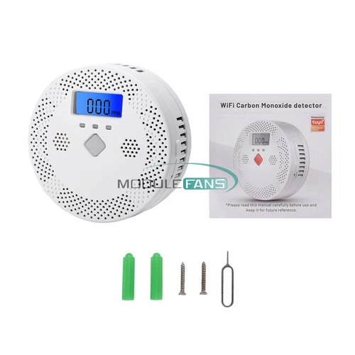 Tuya WIFI Intelligent CO Carbon Monoxide Gas Sensing Detector Alarm LCD Digital
