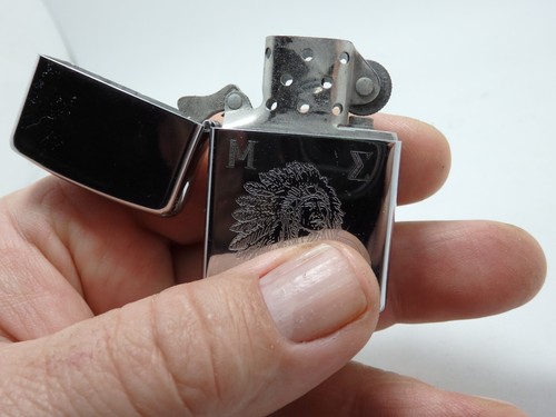 Vintage Rare 1995 Engraved ZIPPO (H.XI) Lighter American Indian Chief - Picture 7 of 16