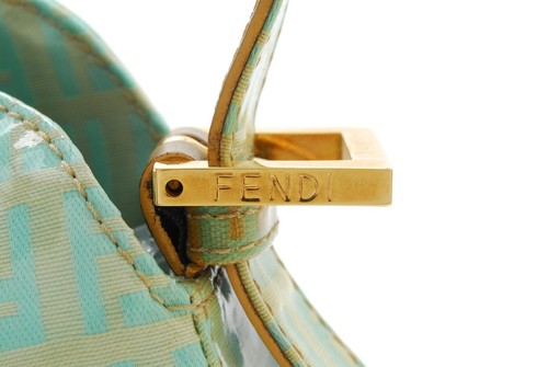 Rare!! FENDI Shoulder Hand Bag Mamma Baguette Zucchino Authentic 102601 - Picture 8 of 19