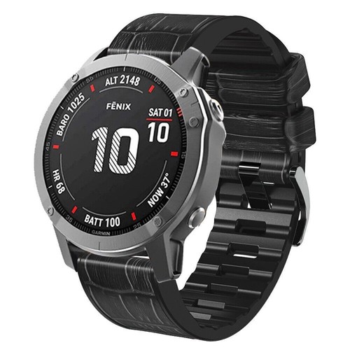 Quick Fit Leather Band Strap For Garmin Fenix 7S 7 7X 6S 6 6X Pro 5 5S 5X Plus - Picture 12 of 215