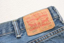 Levi's 550 Relaxed Fit Straight Blue Denim Jeans Rugged Mens Size 40 x 30