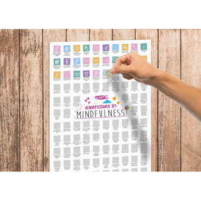 100 Day Mindfulness Challenge Scratch Poster - Box klein beschädigt
