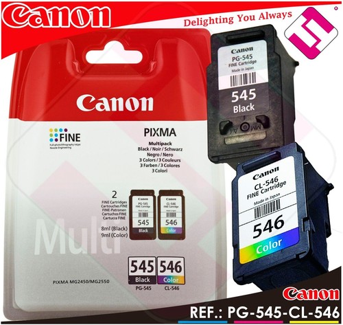 PACK TINTA CANON PG 545 CL 546 NEGRA COLOR ORIGINAL CARTUCHO NEGRO PG-545  CL-546 | eBay