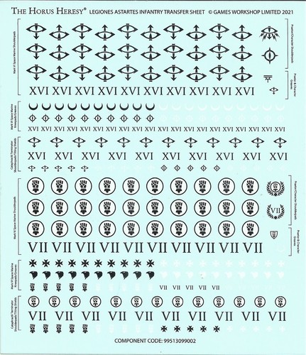 40K Space Marines Cataphractii Terminators Transfers Infantry IF & SoH Sheet