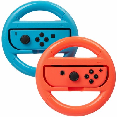 Mario Kart 8 Steering Wheel for Nintendo Switch Joy-Con 2-Pack Deluxe