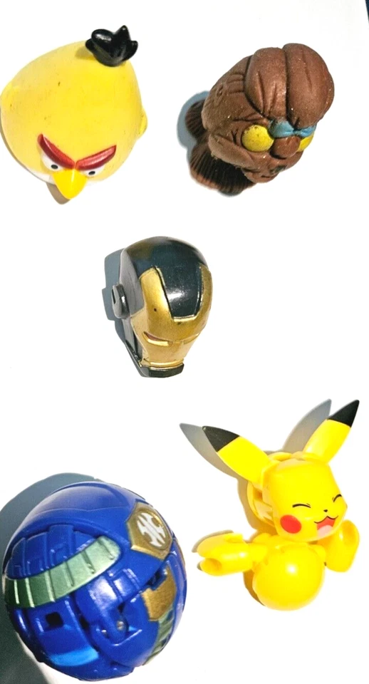 11 Mixed Lot Figures Objects Angry Bird Star Wars Yoda Despicable Me McDonalds - Image 3 of 4