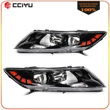 Headlights Assembly For 2011-2013 Kia Optima Black Housing Left+Right Pair